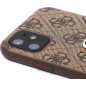 Coque iPhone Guess GUHCP 4GMGBR Grand Logo métal – Marron