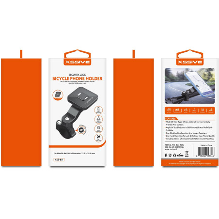 Support téléphone vélo XSSIVE XSS-B11 – 4,5 à 7 pouces