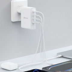 Devia GaN Charger 100W 3 USB-C + A | Smarty