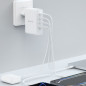 GaN Charger Devia Extreme Speed Series – 100W 3x USB-C + USB-A white