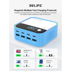 Chargeur GaN RELIFE Q2 120W 8 ports gris | Smarty