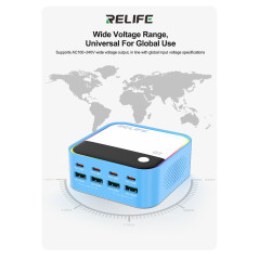 Chargeur GaN RELIFE Q2 120W 8 ports gris | Smarty