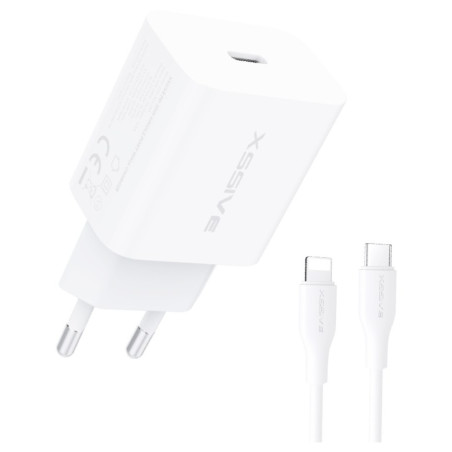 Chargeur rapide 20W XSSIVE Lightning blanc | Smarty