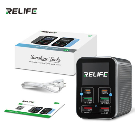 Smart Multiport Charger RELIFE Q4 – 6-port gray