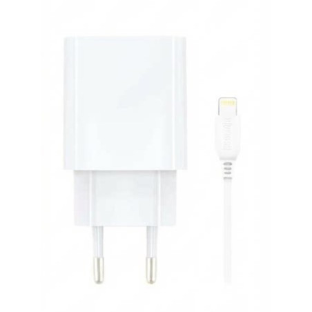 Chargeur rapide USB-C Ellietech CD324 – 20 W Blanc avec câble
