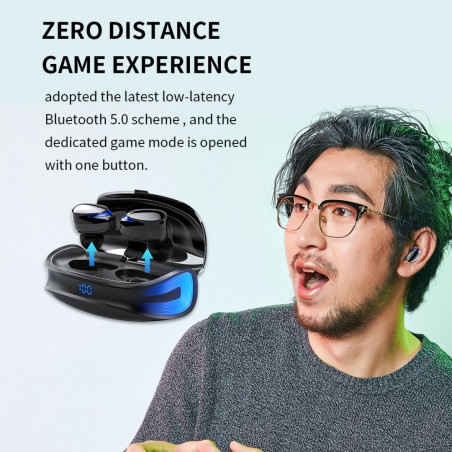 Écouteurs de jeu Bluetooth Devia Joy A 9 T8 – Noir