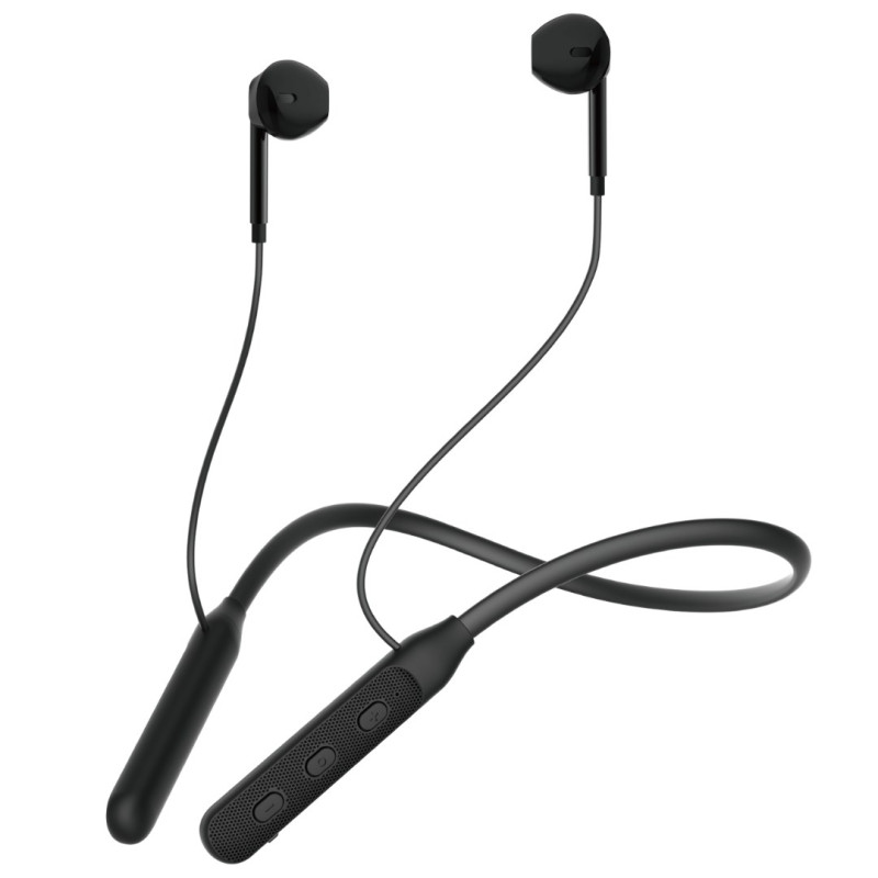 Écouteurs sans fil tour de cou Devia Kintone EM036 – Bluetooth 15 h Noir