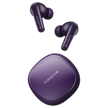 Écouteurs Bluetooth XSSIVE XSS-TWS13PU – boîtier de charge, violet