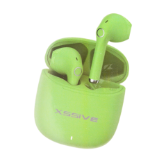 Écouteurs Bluetooth XSSIVE XSS-TWS6GR – Vert avec boîtier de chargement