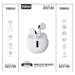 Écouteurs Bluetooth D-power K6203/AV2100 – Blanc