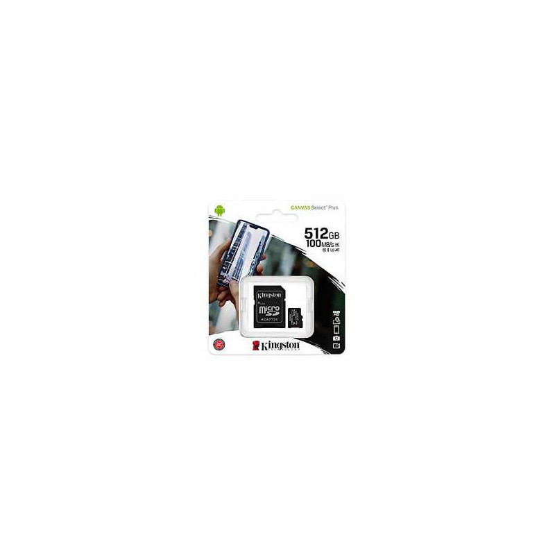 Carte Mémoire Kingston Canvas Select Plus 512 Go - Micro SDHC + Adaptateur SD (Origine) · Smarty Paris