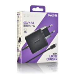 Chargeur Mural Ultra-Rapide 45W avec Sortie USB-C NGS GAN 45W-C - Noir
