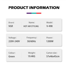 VGR V498 hot air brush white 1000/1200W | Smarty