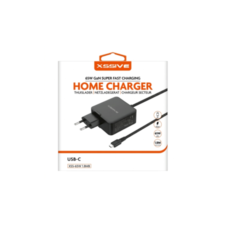 Chargeur Ordinateur USB-C 65W XSSIVE XSS-65W1.8MB - Noir - Alimentatio
