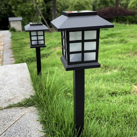 Lampe solaire de jardin ECO – petite maison 1,2V lumière chaude 2 pièces