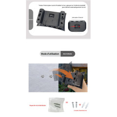 Lampe solaire murale 2 LED haut-bas 4 pcs | Smarty
