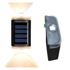 Lampe solaire murale 2 LED haut-bas 4 pcs | Smarty