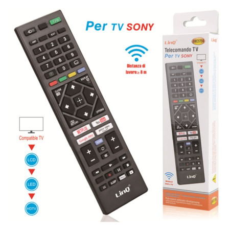 Télécommande compatible TV Sony LinQ URC5756 – Noir