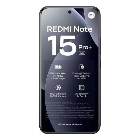 Xiaomi Smartphone Redmi Note 15 Pro+ 5G – 8 Go/256 Go Noir