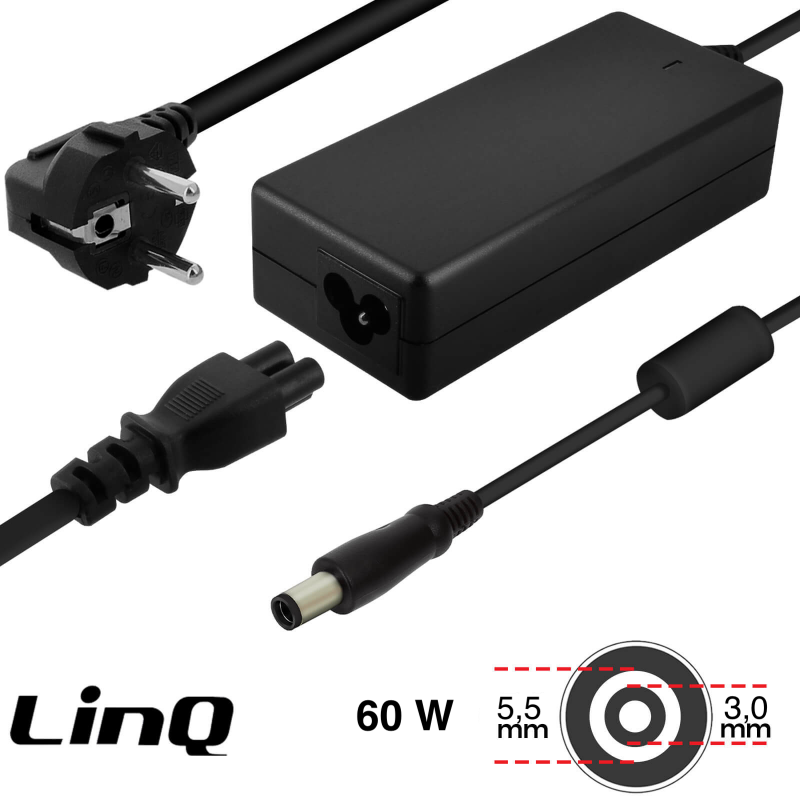 Chargeur Secteur PC Samsung 60W / 19V 3.16A Embout 5.5*3.0mm LinQ SM-6030 — LinQ · Smarty Paris 18e