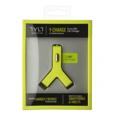 Chargeur allume-cigare USB*2 2.1A TYLT - Vert | Smarty Paris
