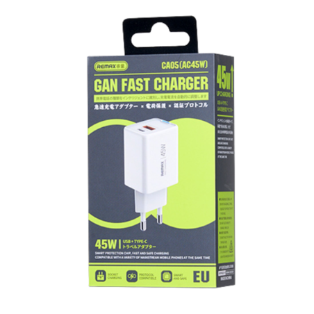 Remax CA05 GaN Charger USB-C + USB 45W