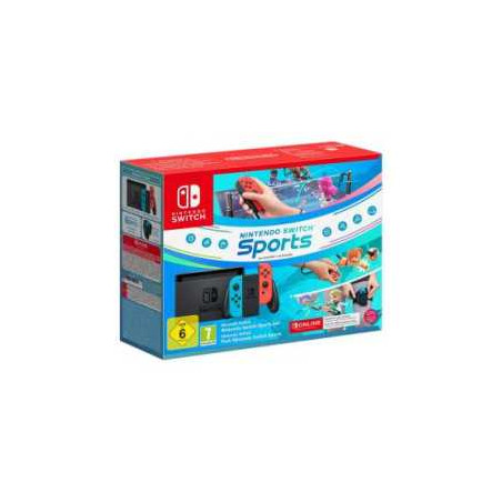 Console Switch 1.1 Nintendo Neon Bleu / Neon Rouge + Switch Sport + Fa