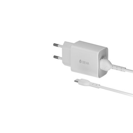 Kit chargeur Devia Smart Series – double USB 12W + câble USB-C
