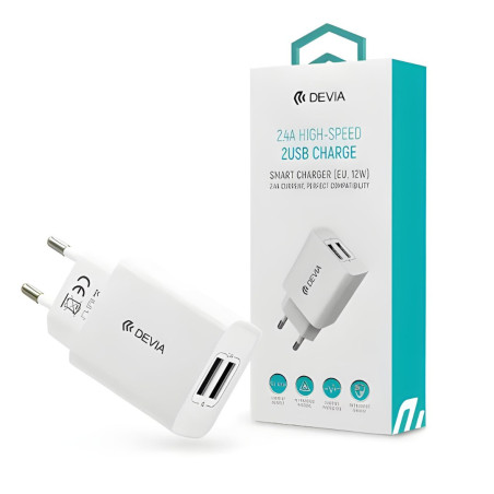 Chargeur USB Devia Smart Series – kit double port 12 W