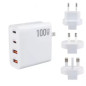 Adaptateur secteur 100W WUW C213 – 2 USB 2 USB-C Blanc (EU/US/CN)
