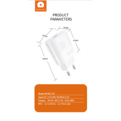 Chargeur USB-C WUW C187 25 W blanc | Smarty