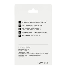 Chargeur secteur Mayline USB 2,4 A 12W