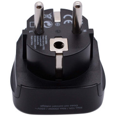 Adaptateur prise ECO – UK vers EU 3250W 13A 250V Noir