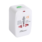 Locking Travel Adapter FASR AD7 – UK/AU/US/EU 10A White Locking Travel Adapter FASR AD7 – UK/AU/US/EU 10A White