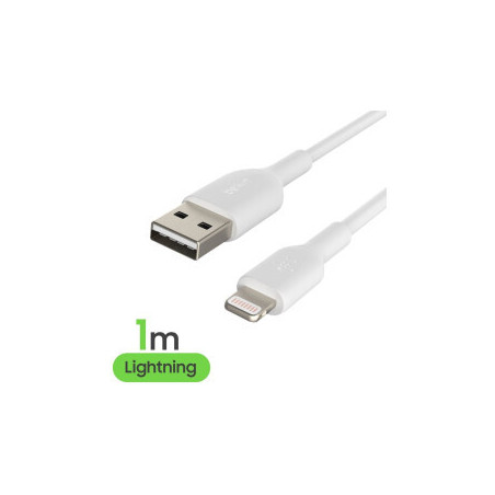 Belkin chargeur secteur avec câble USB-C vers USB-A – 24 W WCE001VF1MWH