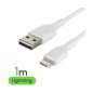 Belkin chargeur secteur avec câble USB-C vers USB-A – 24 W WCE001VF1MWH Belkin chargeur secteur avec câble USB-C vers USB-A – 24 W WCE001VF1MWH
