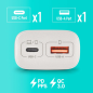Wall Charger NGS EON 45W – 45W 2-port USB-C + USB-A White Wall Charger NGS EON 45W – 45W 2-port USB-C + USB-A White