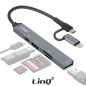 Type-C/Lightning Hub LinQ IT7943 – 6-in-1, USB 2.0, USB 3.0, USB-C, SD, TF Type-C/Lightning Hub LinQ IT7943 – 6-in-1, USB 2.0, USB 3.0, USB-C, SD, TF