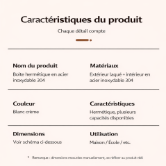 Boîte hermétique 1100 ml inox 304 kakam | Smarty