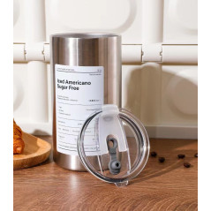 ECO 600ml Insulated Bottle with Steel Straw Gray | Smarty