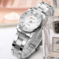 Montre à quartz étanche Lazada pour femmes – bracelet acier inoxydable blanc