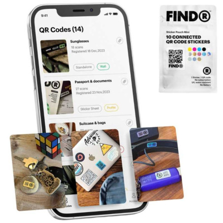 Stickers QR code - FindR Sticker Bag - Mini Q | Smarty Paris
