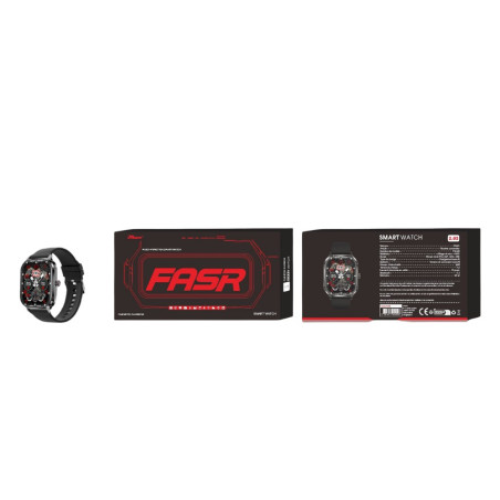 Montre connectée FASR FS-M5 – Écran IPS rond 2,02 pouces Noir