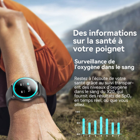 Smartwatch Blackview X20 – 1.43-inch AMOLED, Black