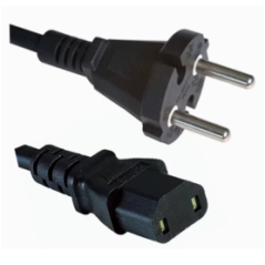 Câble d'alimentation PC Moniteur Europeen avec 2 broches vers IEC LinQ