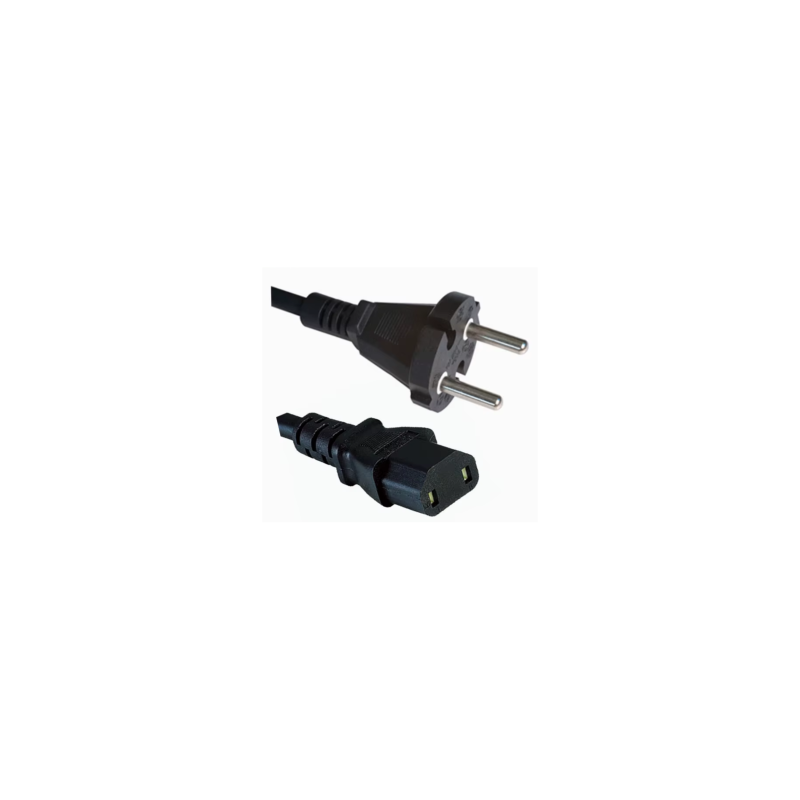 Câble d'alimentation PC Moniteur Europeen avec 2 broches vers IEC LinQ C17 1,6m Blanc