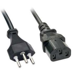 Câble d'alimentation PC Moniteur Type-L Suisse avec Fiche Schuko LinQ