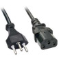 Câble d'alimentation PC Moniteur Type-L Suisse avec Fiche Schuko LinQ EU2A 1,6m