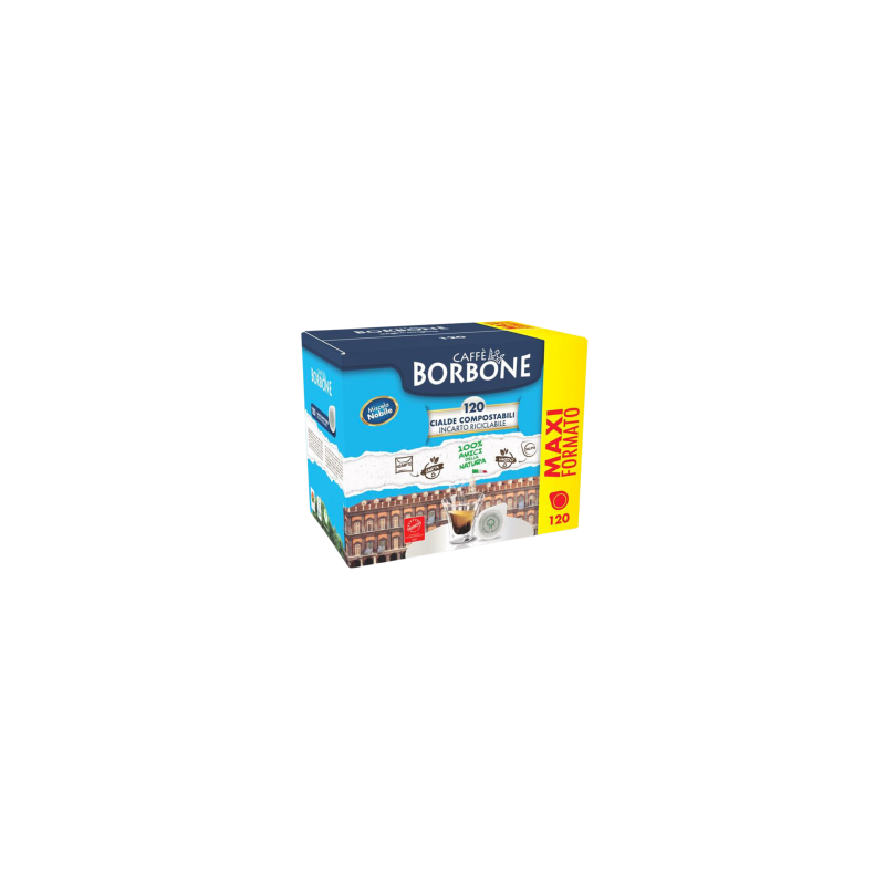 Dosettes en papier ESE 44mm Borbone Cialda Espresso Miscela Nobile 120 Dosettes