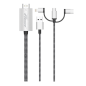 Câble HDMI TV FASR AD9 – combo Type-C / Lightning / Micro-USB 2 m Câble HDMI TV FASR AD9 – combo Type-C / Lightning / Micro-USB 2 m